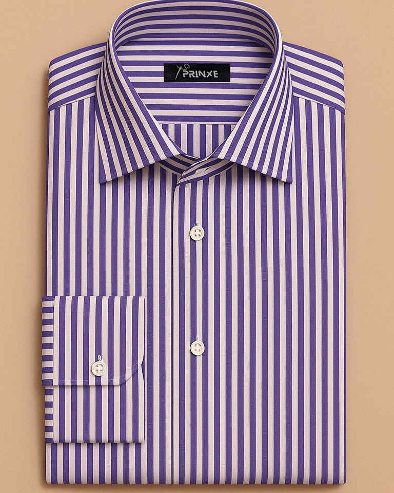 Purple & White Striped