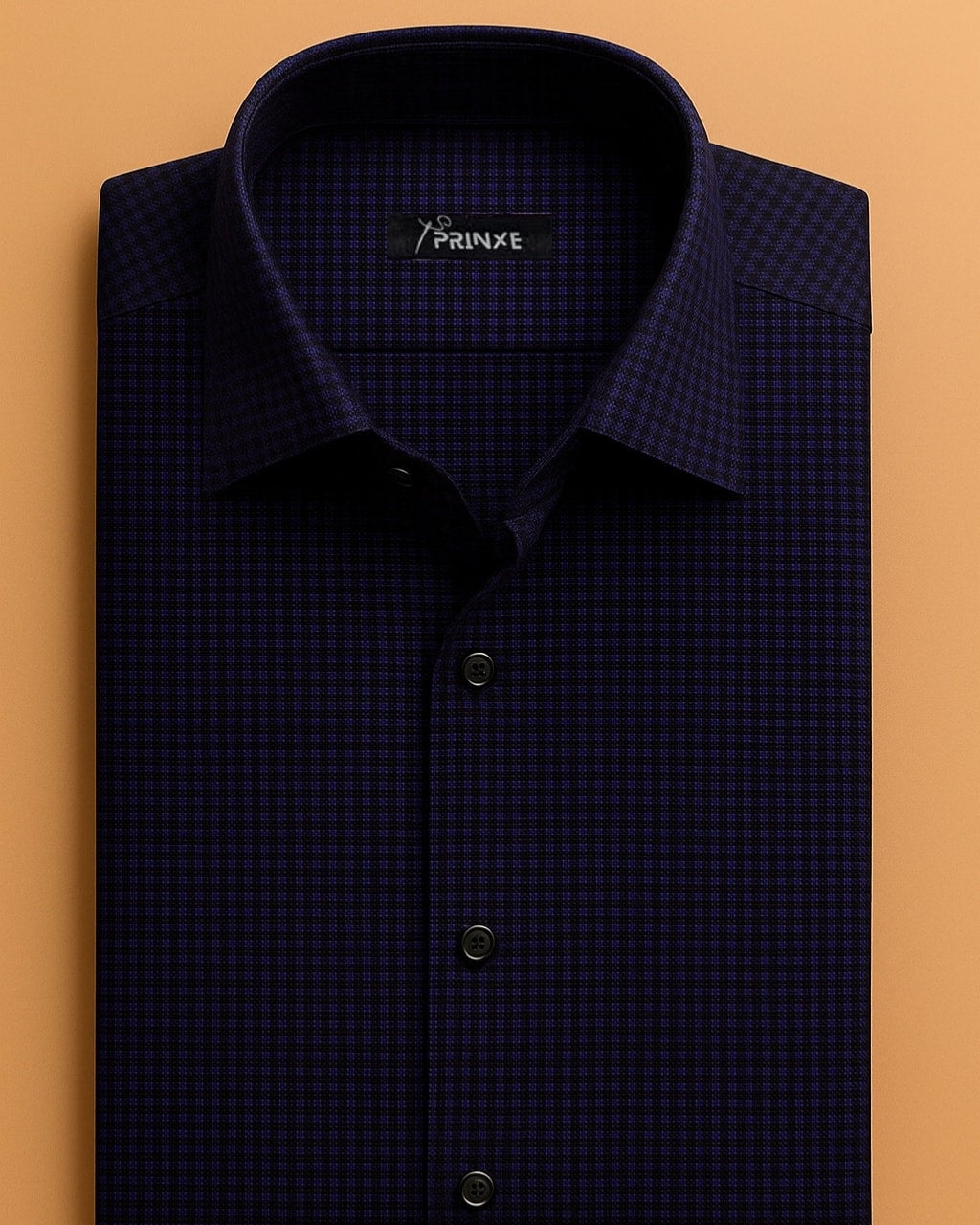 Navy Micro-Houndstooth | Dress Shirt