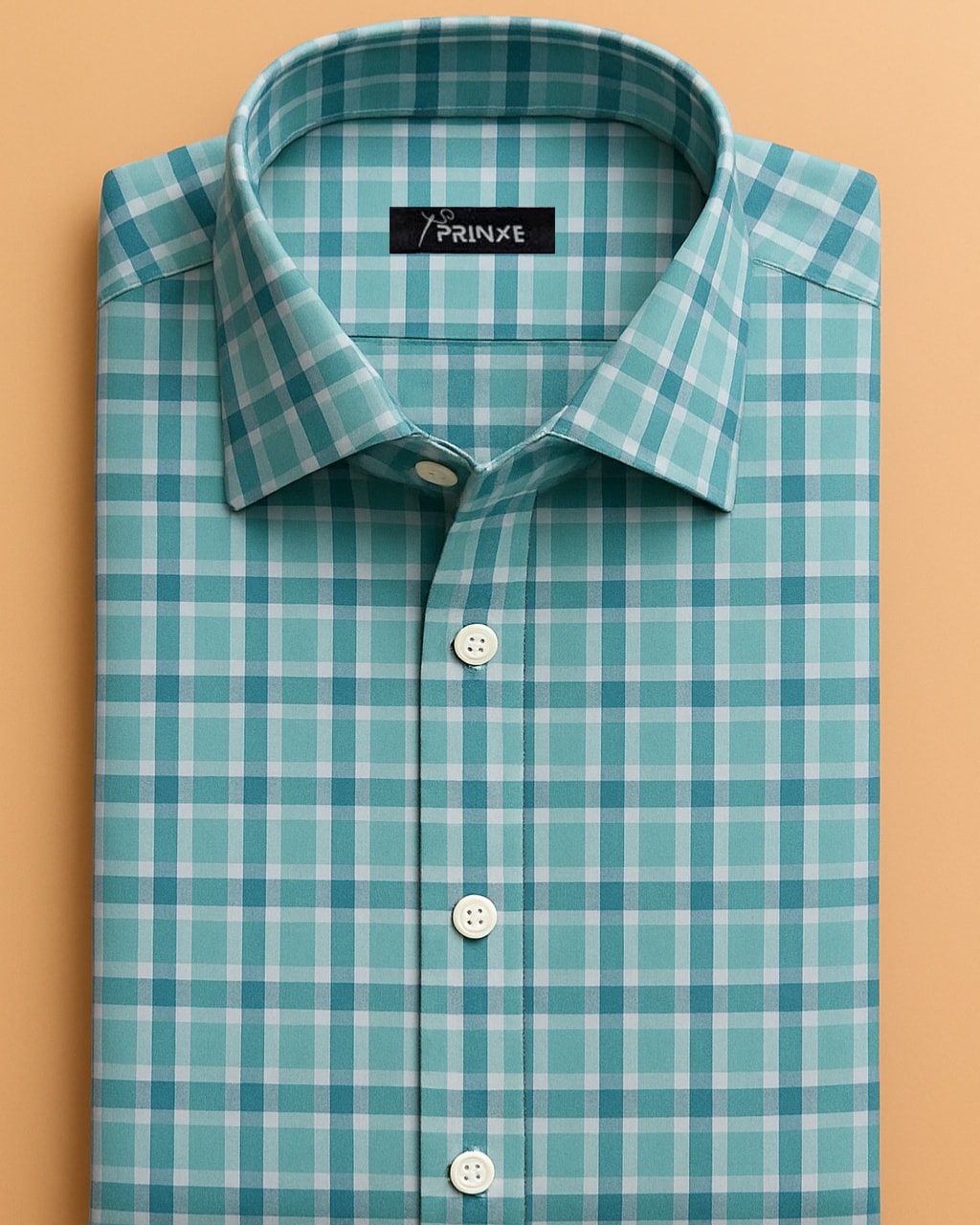 Crisp Teal | Checkered Shirt