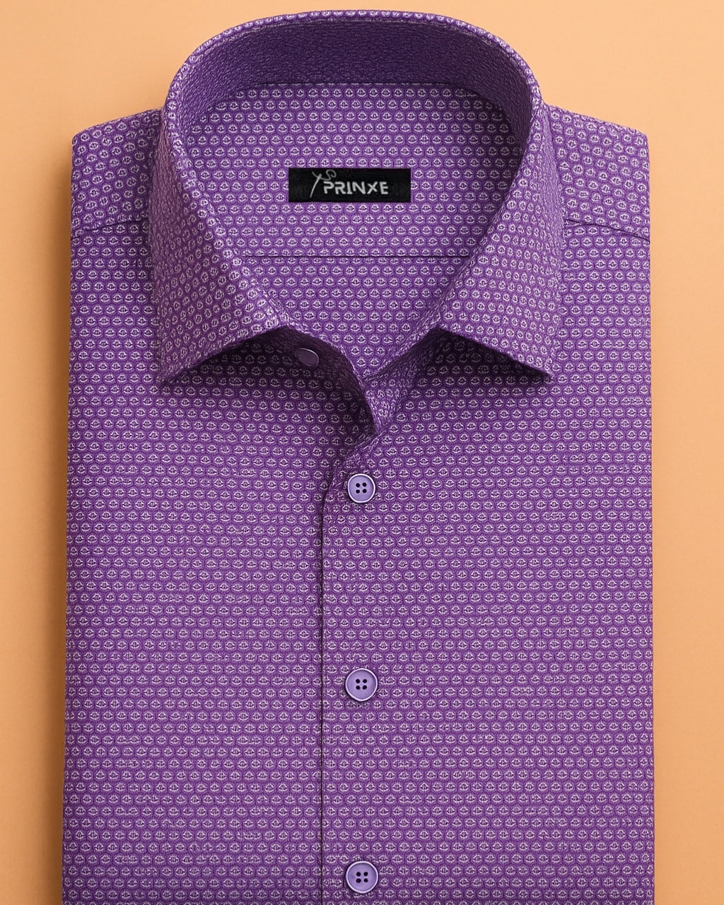 Bold Purple | Patterned Shirt