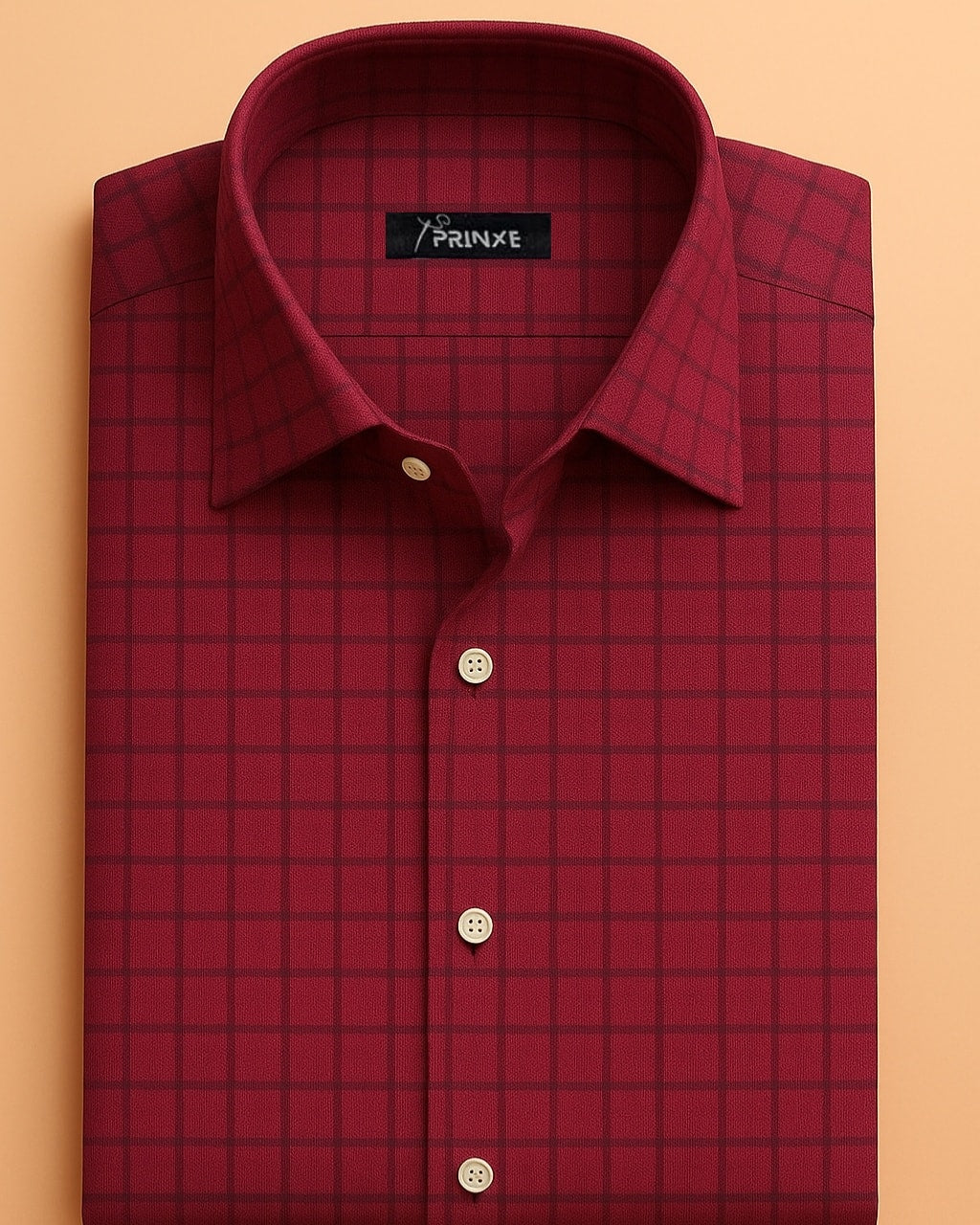 Burgundy | Checkered Shirt