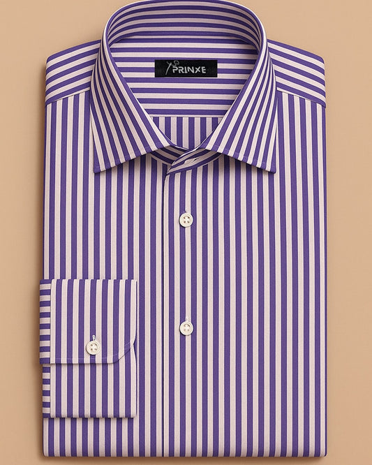 Purple & White Striped