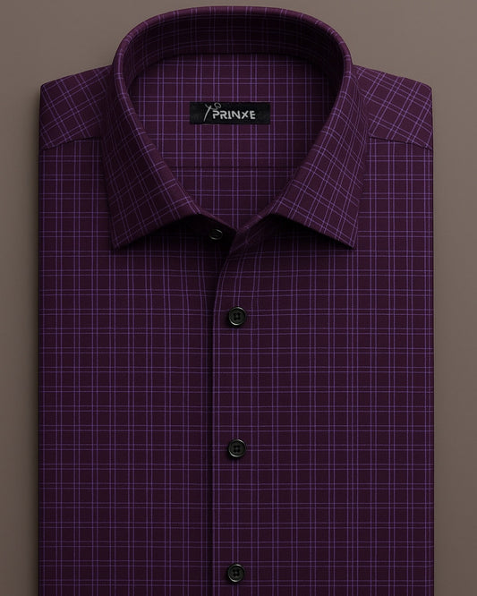 Premium Purple | Checkered Shirt