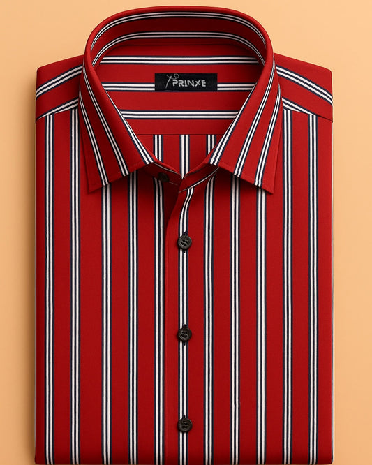 Our Red Striped | Formal Shirt